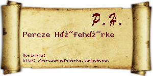 Percze Hófehérke névjegykártya